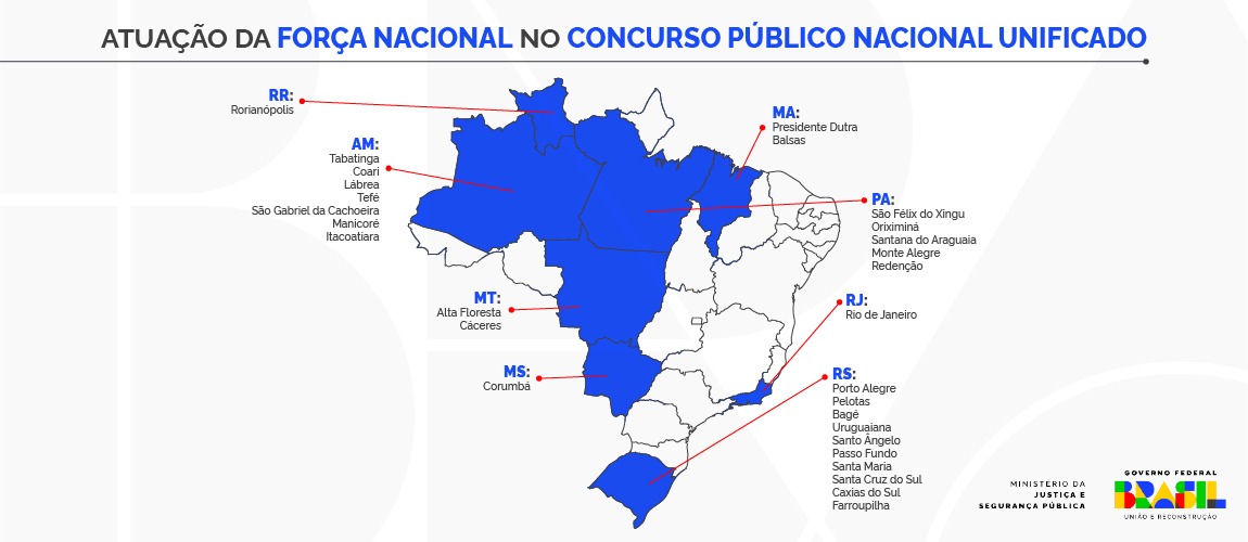 Força Nacional intensificará a segurança no Concurso Público Nacional Unificado